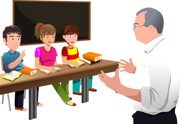 Студент и педагог мультяшка