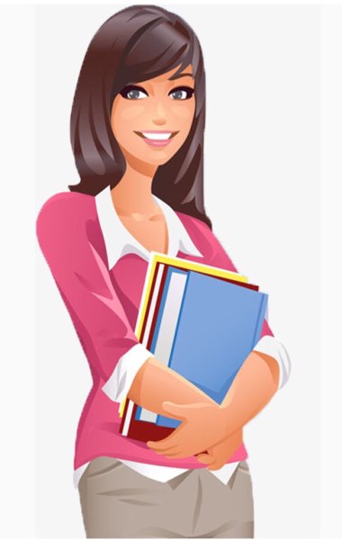 Учительница с книжками