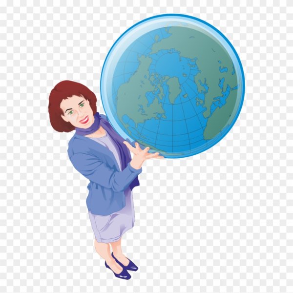 Учитель с глобусом