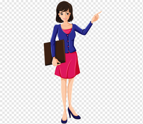 Учитель в мультяшном стиле