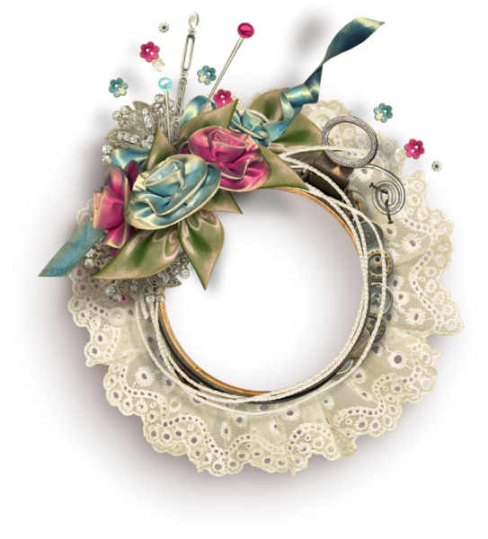 Круглая рамка рукоделие