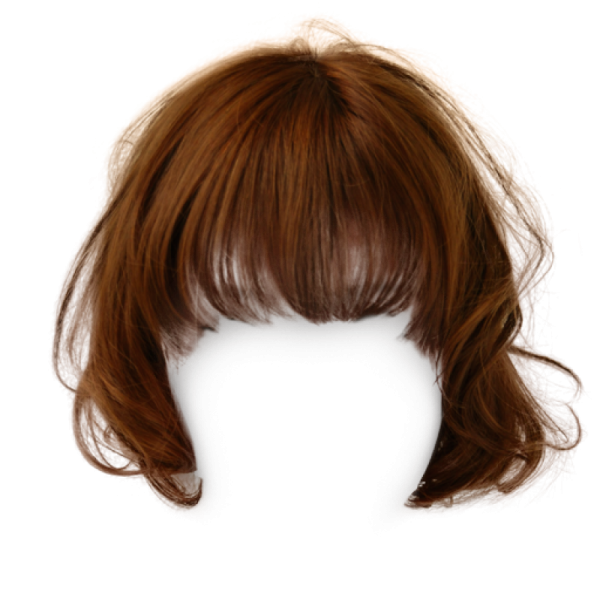 Женские парики на прозрачном фоне