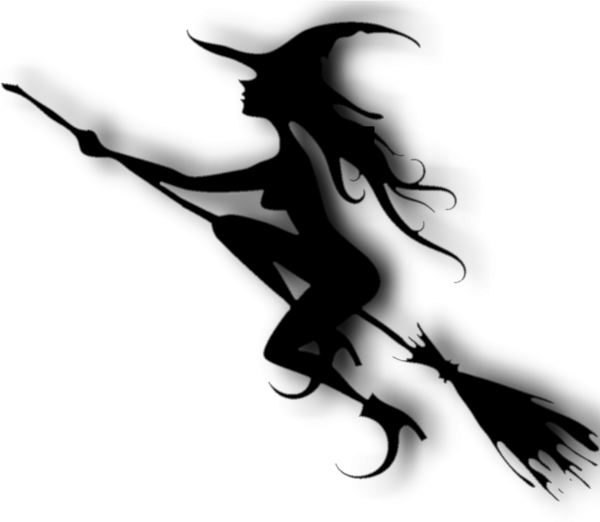 Хэллоуин ведьмочка на метле