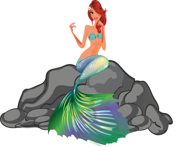 Русалка сидит