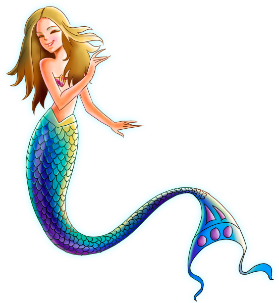 Русалка на прозрачном фоне