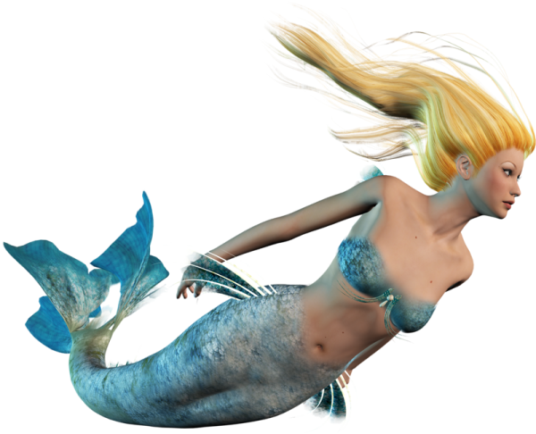 Русалка для фотошопа на прозрачном фоне