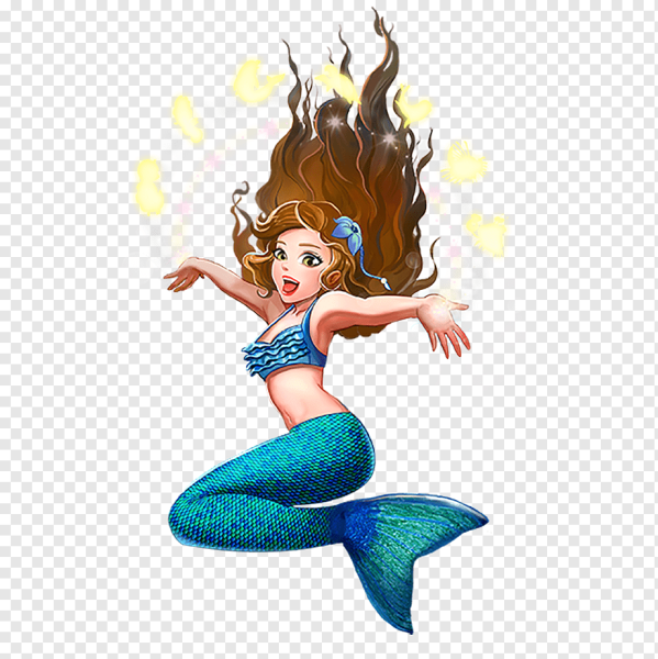 Русалка для презентации без фона