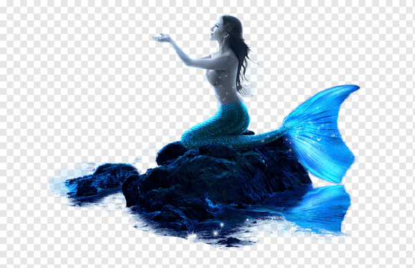 Русалка на прозрачном фоне