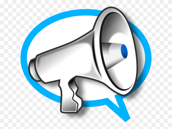 Рупор на белом фоне