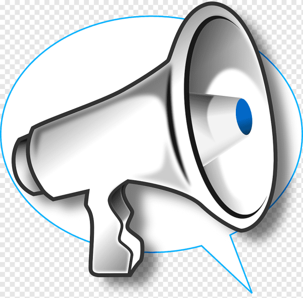 Рупор на белом фоне