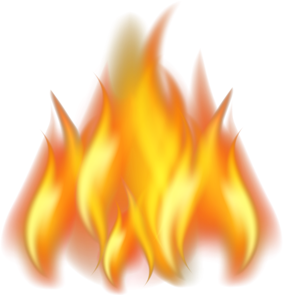Огонь на белом фоне