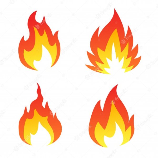 Огонь мультяшный