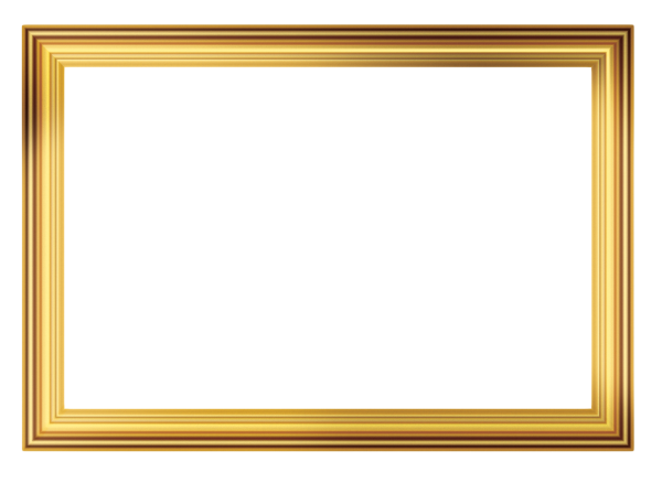 Золотая прямоугольная рамка