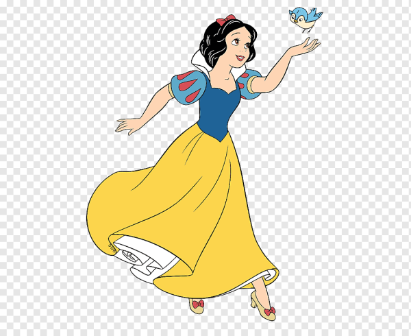 Белоснежка на белом фоне