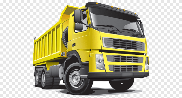 Самосвал на прозрачном фоне