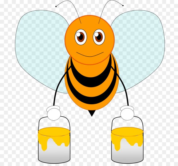 Пчелка с ведром меда