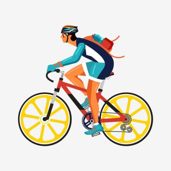 Стилизованные изображения велосипедистов
