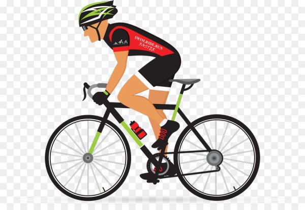 Велогонщик на белом фоне