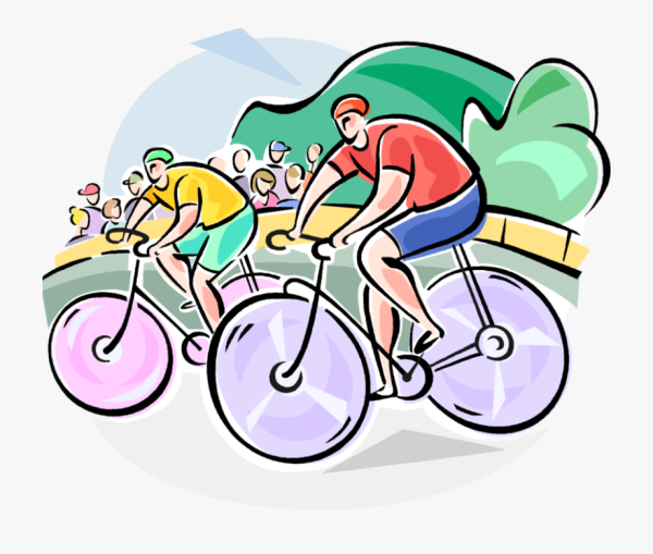 Мультяшные велосипедисты
