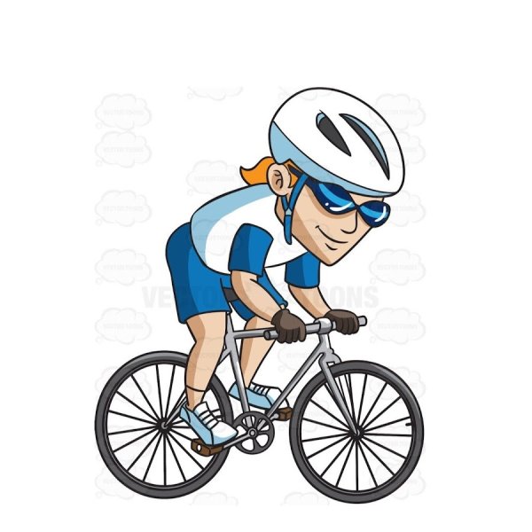 Мультяшные велосипедисты