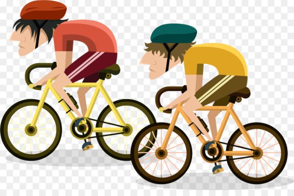 Мультяшные велосипедисты