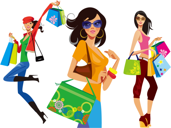 Девушка с покупками