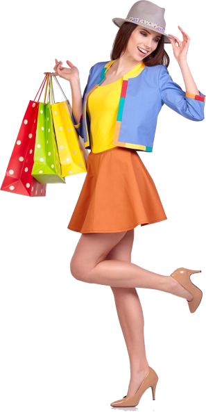 Девушка с пакетами