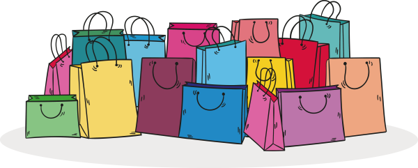 Сумочки для шопинга вектор