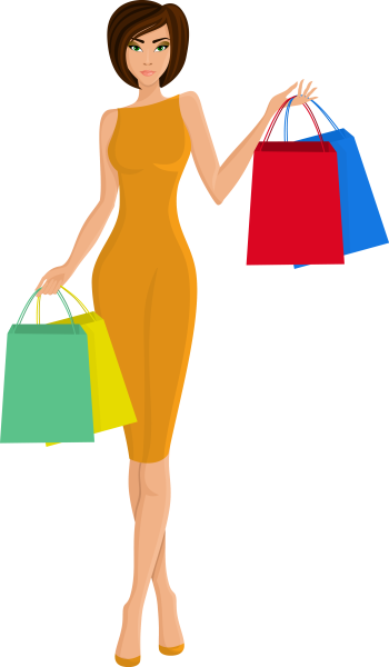 Девушка с покупками