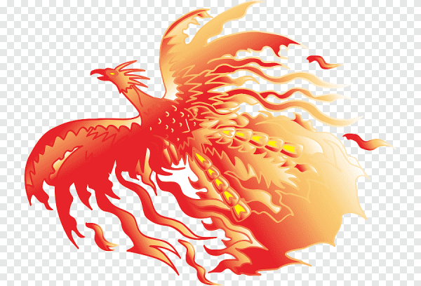 Птица Феникс без фона