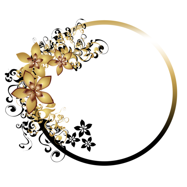 Овальный цветочный орнамент