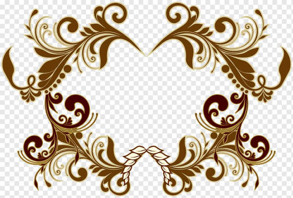 Красивый орнамент на прозрачном фоне