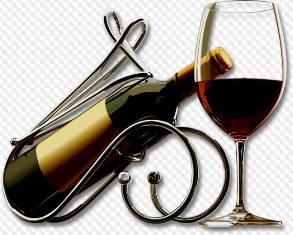 Вино на прозрачном фоне