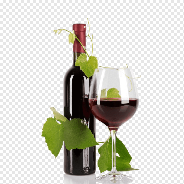 Бутылка красного вина