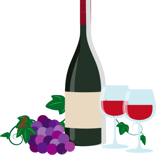 Бутылка вина клипарт