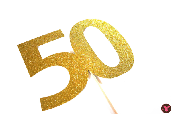 Цифра 50 Золотая