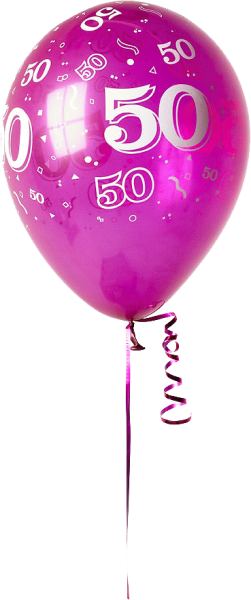 Шары с надписью 50