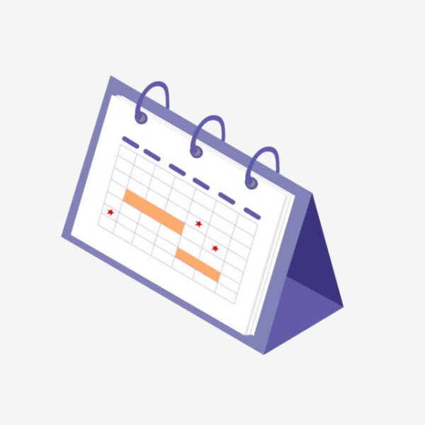 Настольный календарь на прозрачном фоне