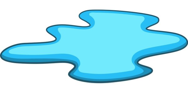 Лужа мультяшная