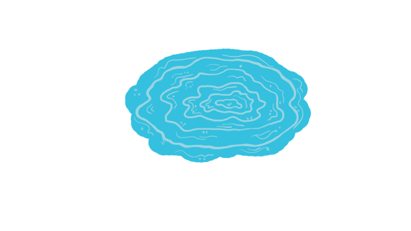 Лужа без фона