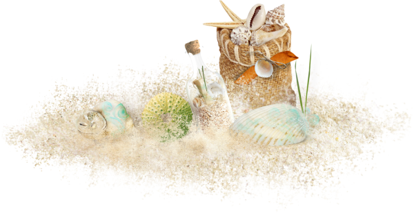 Морской песок на прозрачном фоне