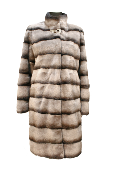 Норковая шуба на прозрачном фоне