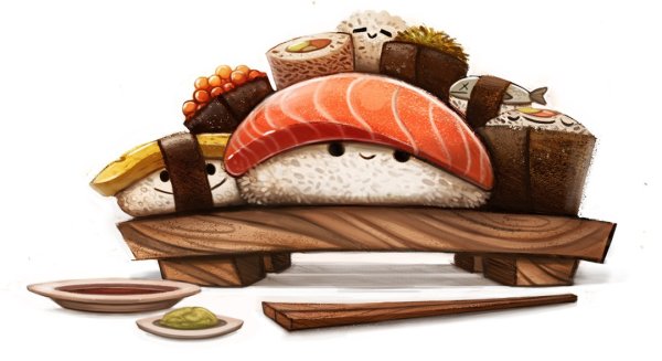 Роллы иллюстрация