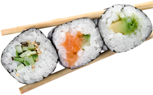 Роллы на прозрачном фоне