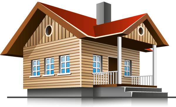 Дом на белом фоне