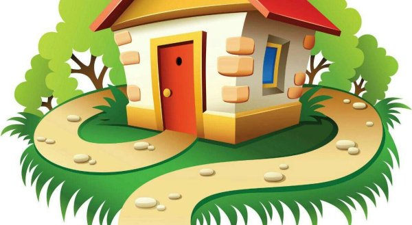 Домик на прозрачном фоне