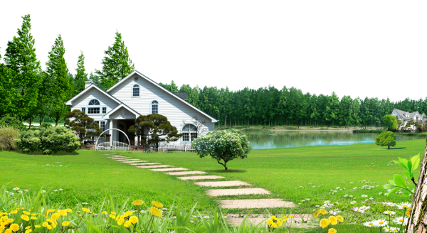 Загородный дом для фотошопа