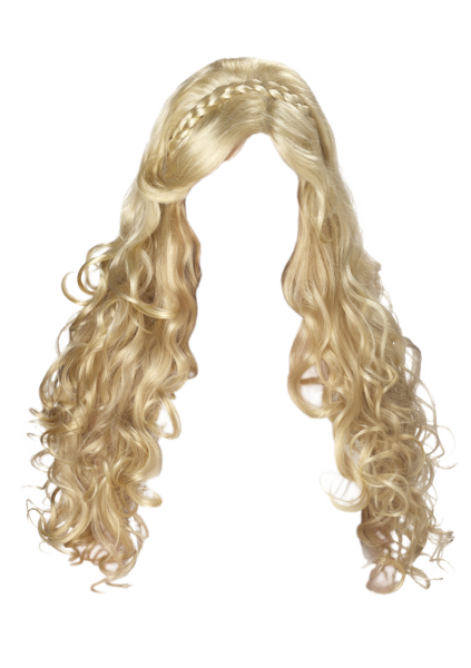 Парик на белом фоне