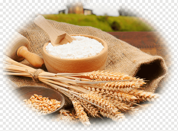 Мука на белом фоне