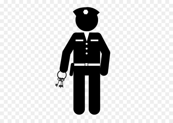 Силуэт охранника